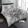 Terror Black And White Skull Duvet Cover and Pillowcase Set Bedding Set