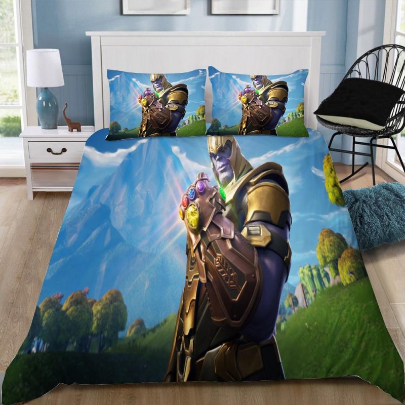 Thanos Fortnite Gamer Duvet Cover and Pillowcase Set Bedding Set Thanos Fortnite Gamer Duvet Cover and Pillowcase Set Bedding Set