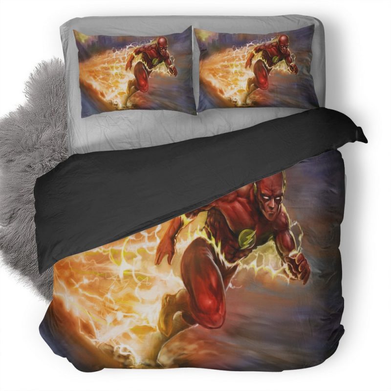 The Flash Running Artwork Hd Duvet Cover and Pillowcase Set Bedding Set The Flash Running Artwork Hd Duvet Cover and Pillowcase Set Bedding Set