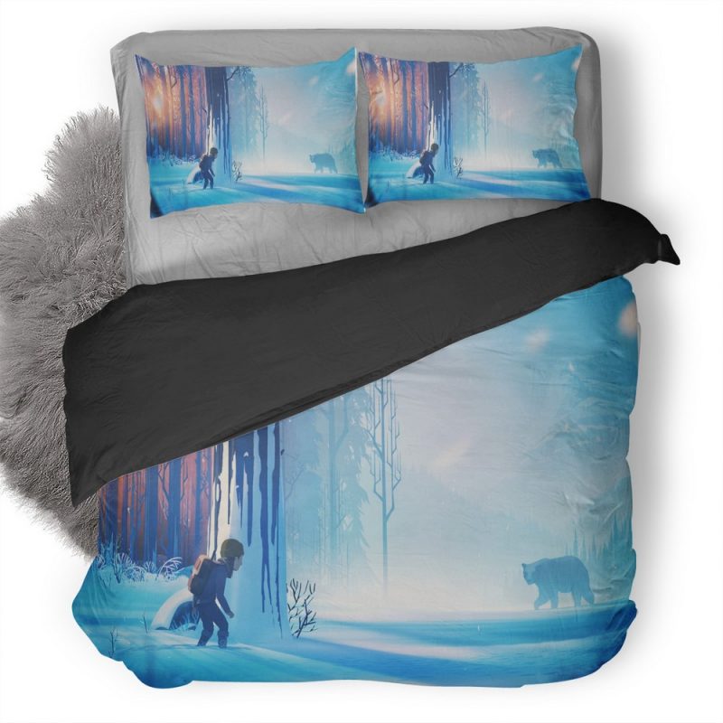 The Girl And The Bear J7 Duvet Cover and Pillowcase Set Bedding Set The Girl And The Bear J7 Duvet Cover and Pillowcase Set Bedding Set