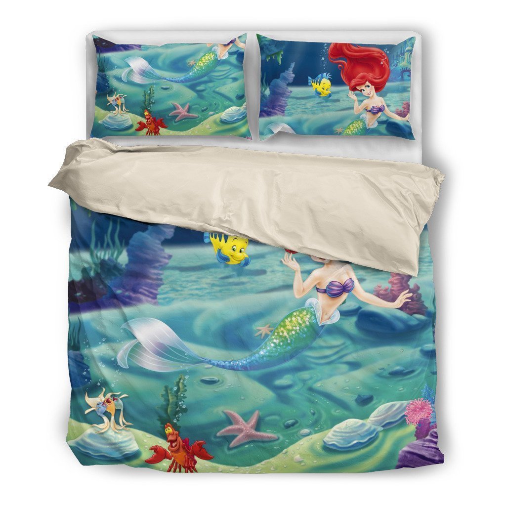 The Little Mermaid Duvet Cover and Pillowcase Set Bedding Set 154 The Little Mermaid Duvet Cover and Pillowcase Set Bedding Set 154
