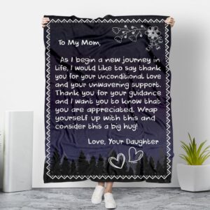 To My Mom Wrap Yourself Up With This And Consider This A Big Hug Your Daughter Blanket