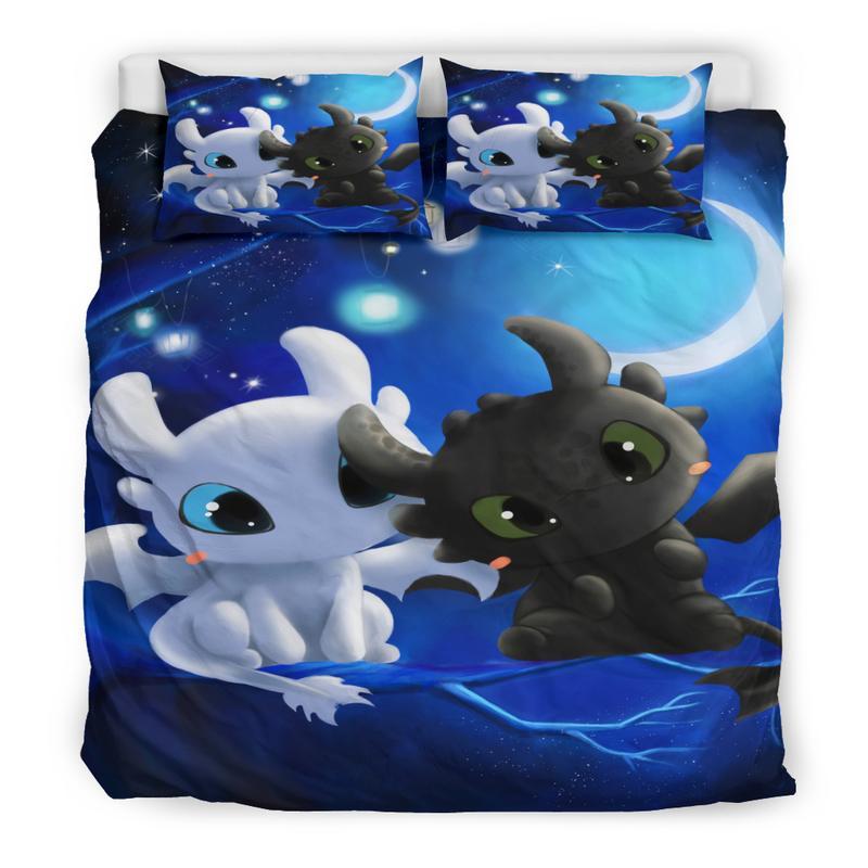 Toothless Night Fury Vs Light Fury Duvet Cover and Pillowcase Set Bedding Set Toothless Night Fury Vs Light Fury Duvet Cover and Pillowcase Set Bedding Set
