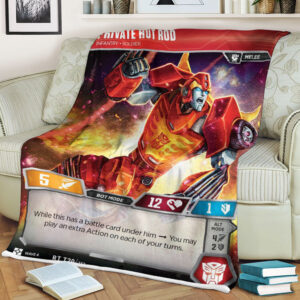 Transformers Private Hot Rod Infantry Soldier Sherpa Blanket 1