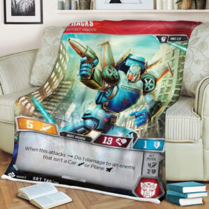 Transformers Tracks Autobot Warrior Sherpa Blanket 1