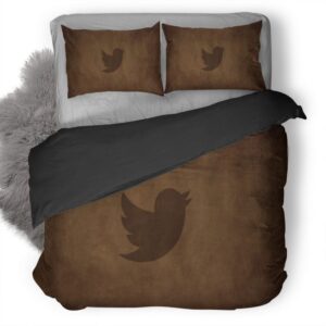 Twitter Bird Duvet Cover and Pillowcase Set Bedding Set