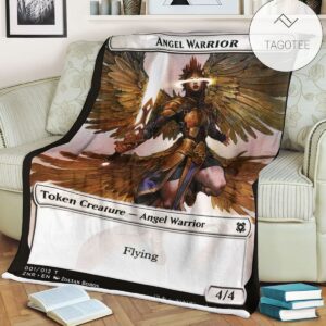Tznr 1 Angel Warrior Mtg Game Magic The Gathering Fleece Blanket