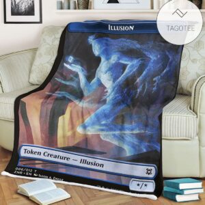 Tznr 6 Illusion Mtg Game Magic The Gathering Fleece Blanket