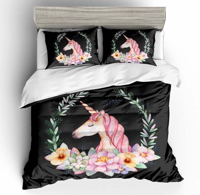 Unicorn Cute 2212 Duvet Cover and Pillowcase Set Bedding Set Unicorn Cute 2212 Duvet Cover and Pillowcase Set Bedding Set