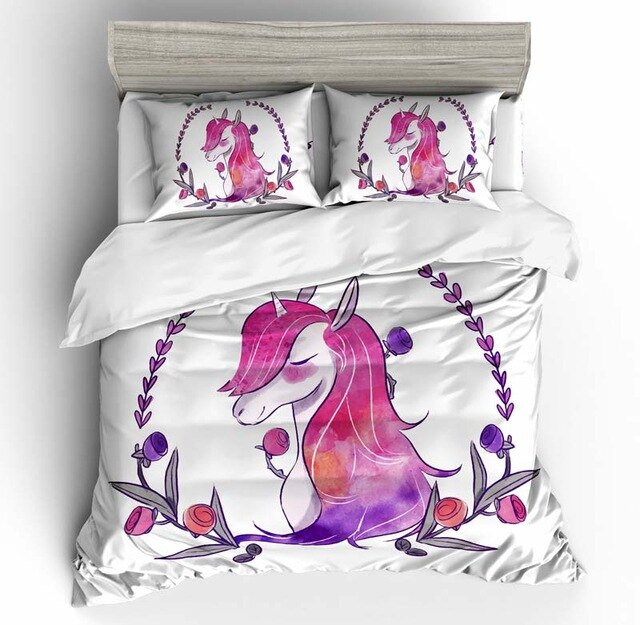 Unicorn Cute 2215 Duvet Cover and Pillowcase Set Bedding Set Unicorn Cute 2215 Duvet Cover and Pillowcase Set Bedding Set