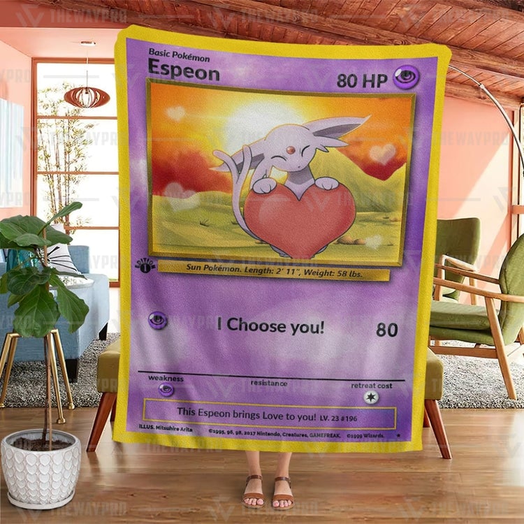 Valentine Pokemon Espeon I Choose You Blanket Valentine Pokemon Espeon I Choose You Blanket