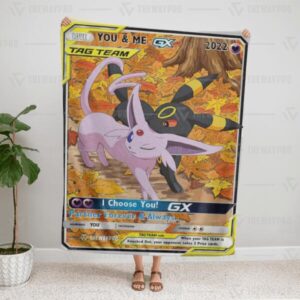Valentine Pokemon Tag Team Eevee Couple You And Me Blanket