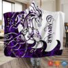 Viking Arvakr Purple White Blanket