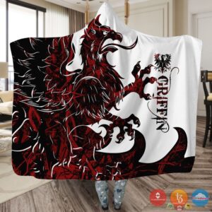 Viking Griffin Red White Blanket