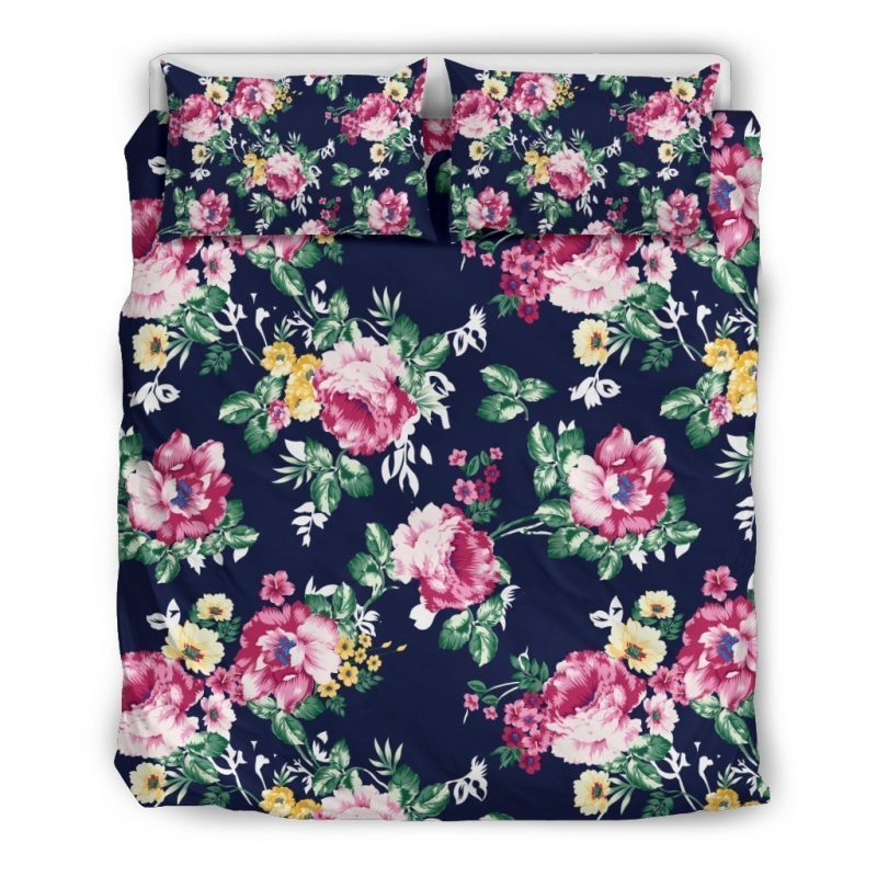 Vintage Blossom Floral Pattern Print Duvet Cover and Pillowcase Set Bedding Set Vintage Blossom Floral Pattern Print Duvet Cover and Pillowcase Set Bedding Set