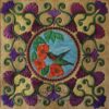 Vintage Hummingbird And Flower Full Printing Blanket