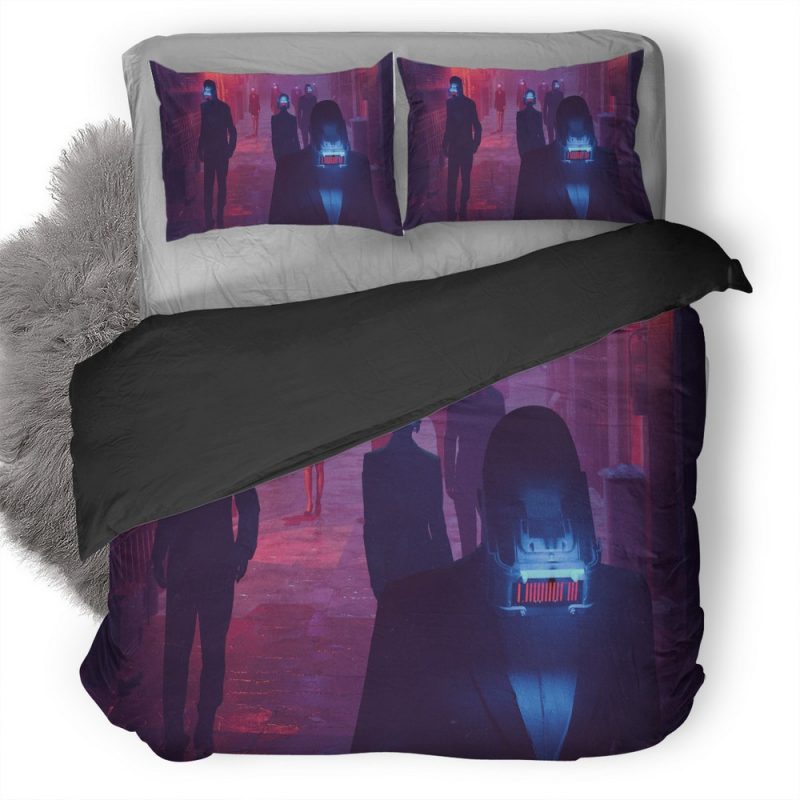 Virtual Reality People Street Scifi Cyberpunk 7X Duvet Cover and Pillowcase Set Bedding Set Virtual Reality People Street Scifi Cyberpunk 7X Duvet Cover and Pillowcase Set Bedding Set