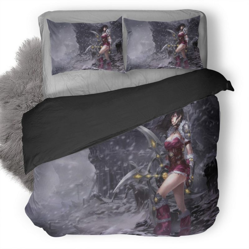 Warrior Girl In Snow Wind Storm He Duvet Cover and Pillowcase Set Bedding Set Warrior Girl In Snow Wind Storm He Duvet Cover and Pillowcase Set Bedding Set