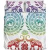 White Elephant Duver Duvet Cover and Pillowcase Set Bedding Set