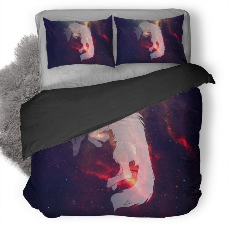 Wolf Fantasy Art Space 9S Duvet Cover and Pillowcase Set Bedding Set Wolf Fantasy Art Space 9S Duvet Cover and Pillowcase Set Bedding Set