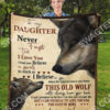 Wolf To My Daughter Never Forget That I Love You Blanket