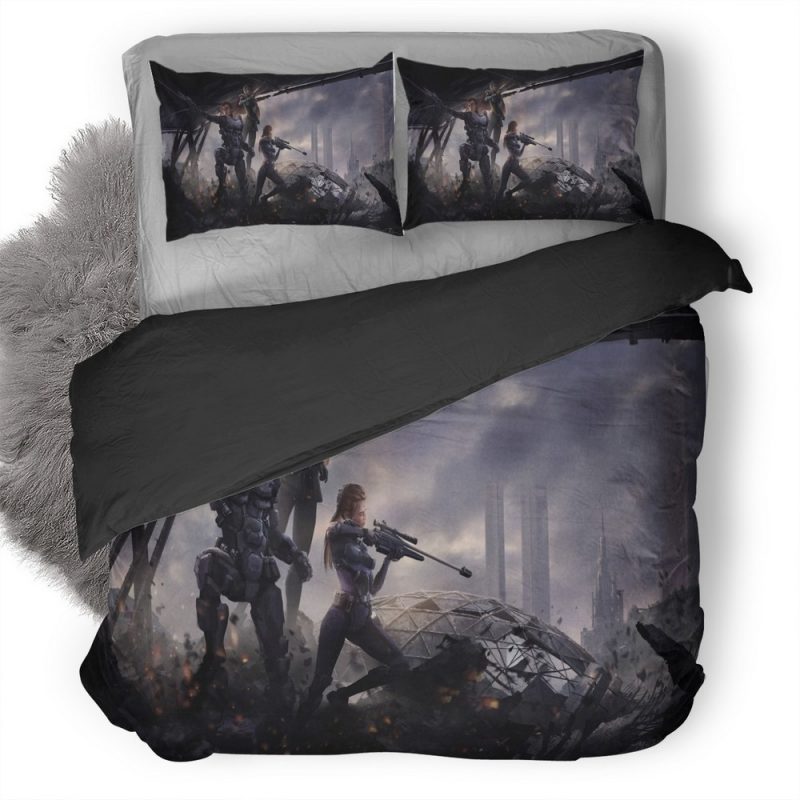 Women Warrior Scifi Hk Duvet Cover and Pillowcase Set Bedding Set Women Warrior Scifi Hk Duvet Cover and Pillowcase Set Bedding Set