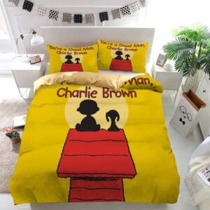 YouRe A Good Man Charlie Brown Valentine Day Duvet Cover and Pillowcase Set Bedding Set