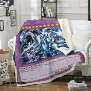 Yu Gi Oh Blue Eyes Ultimate White Dragon Blanket 5