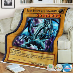 Yu Gi Oh Blue Eyes White Dragon 1St Edition 2002 Blanket