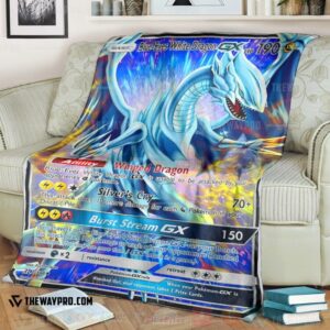 Yu Gi Oh Blue Eyes White Dragon Gx Soft Blanket
