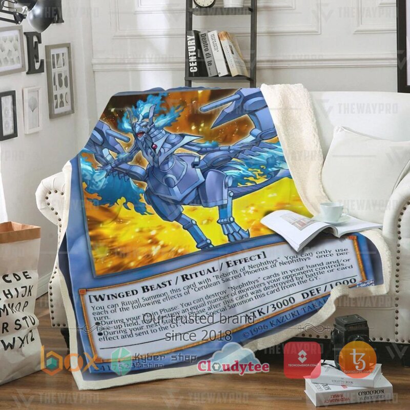 Yu Gi Oh Cerulean Sacred Phoenix Of Nephthys Blanket 5 Yu Gi Oh Cerulean Sacred Phoenix Of Nephthys Blanket 5