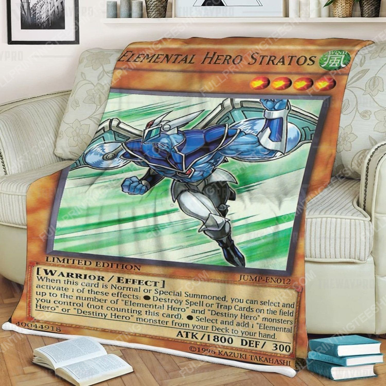 Yu Gi Oh Elemental Hero Stratos Full Print Soft Blanket Yu Gi Oh Elemental Hero Stratos Full Print Soft Blanket