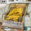 Yu Gi Oh Golden Blue Eyes White Dragon Card Soft Blanket 3