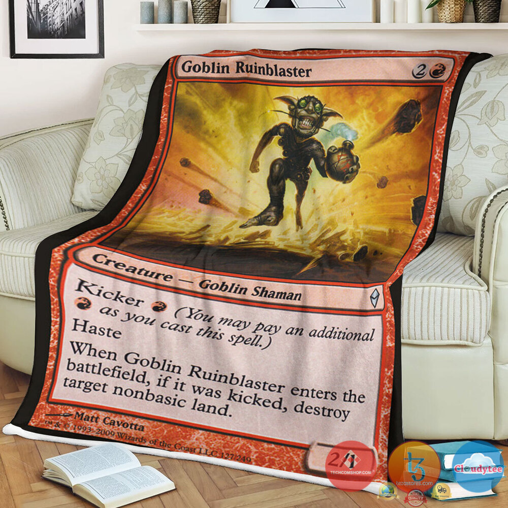 Zen 127 Goblin Ruinblaster Fleece Blanket Zen 127 Goblin Ruinblaster Fleece Blanket