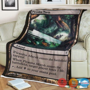 Zen 222 Piranha Marsh Fleece Blanket