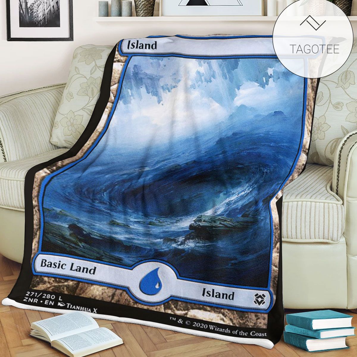 Znr 271 Island Mtg Game Magic The Gathering Fleece Blanket Znr 271 Island Mtg Game Magic The Gathering Fleece Blanket
