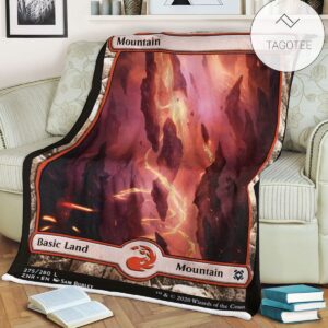 Znr 275 Mountain Mtg Game Magic The Gathering Fleece Blanket