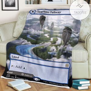 Znr 286 Clearwater Pathway Mtg Game Magic The Gathering Fleece Blanket