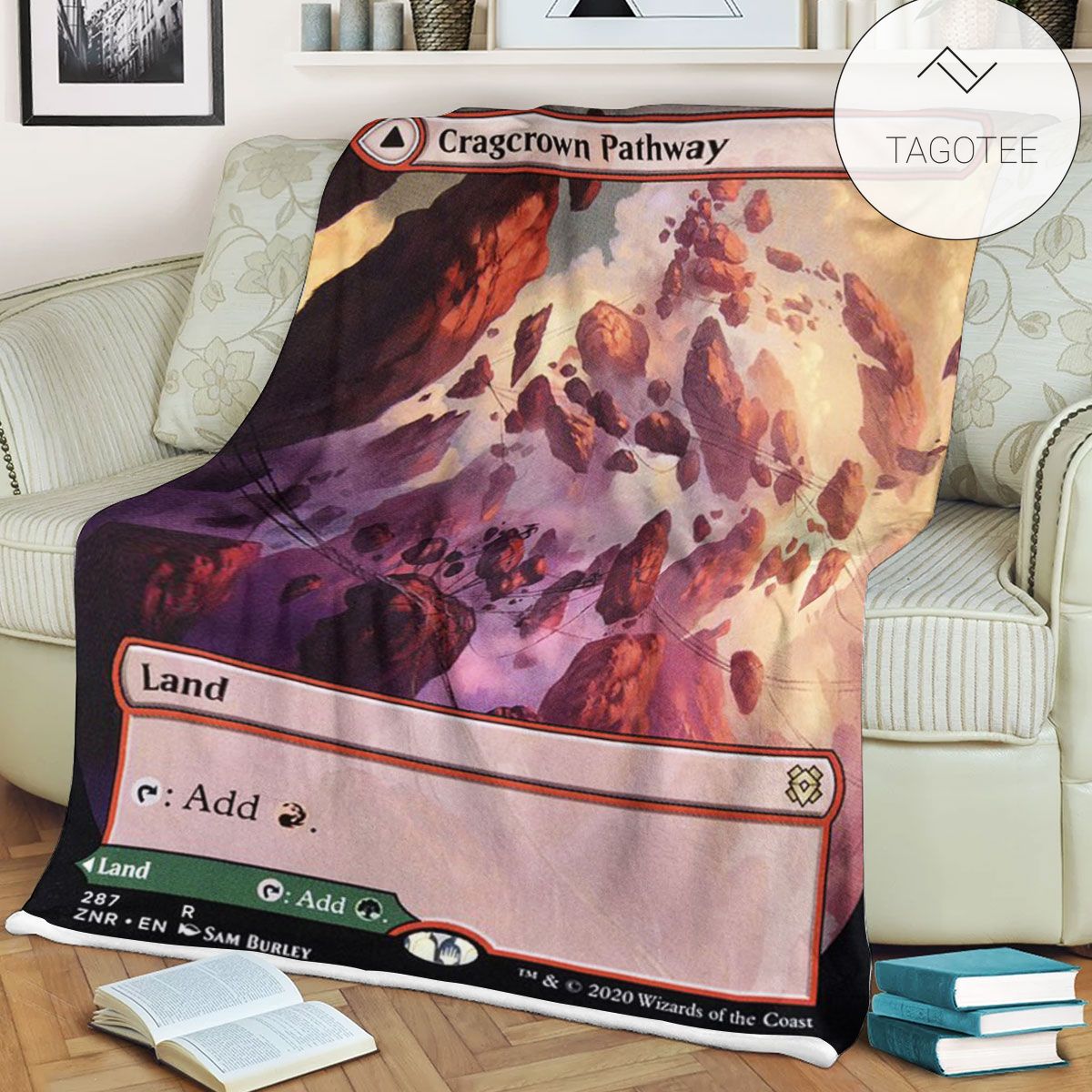 Znr 287 Cragcrown Pathway Mtg Game Magic The Gathering Fleece Blanket Znr 287 Cragcrown Pathway Mtg Game Magic The Gathering Fleece Blanket