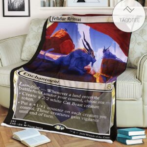 Znr 292 Felidar Retreat Mtg Game Magic The Gathering Fleece Blanket
