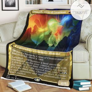 Znr 312 Omnath Locus Of Creation Mtg Game Magic The Gathering Fleece Blanket