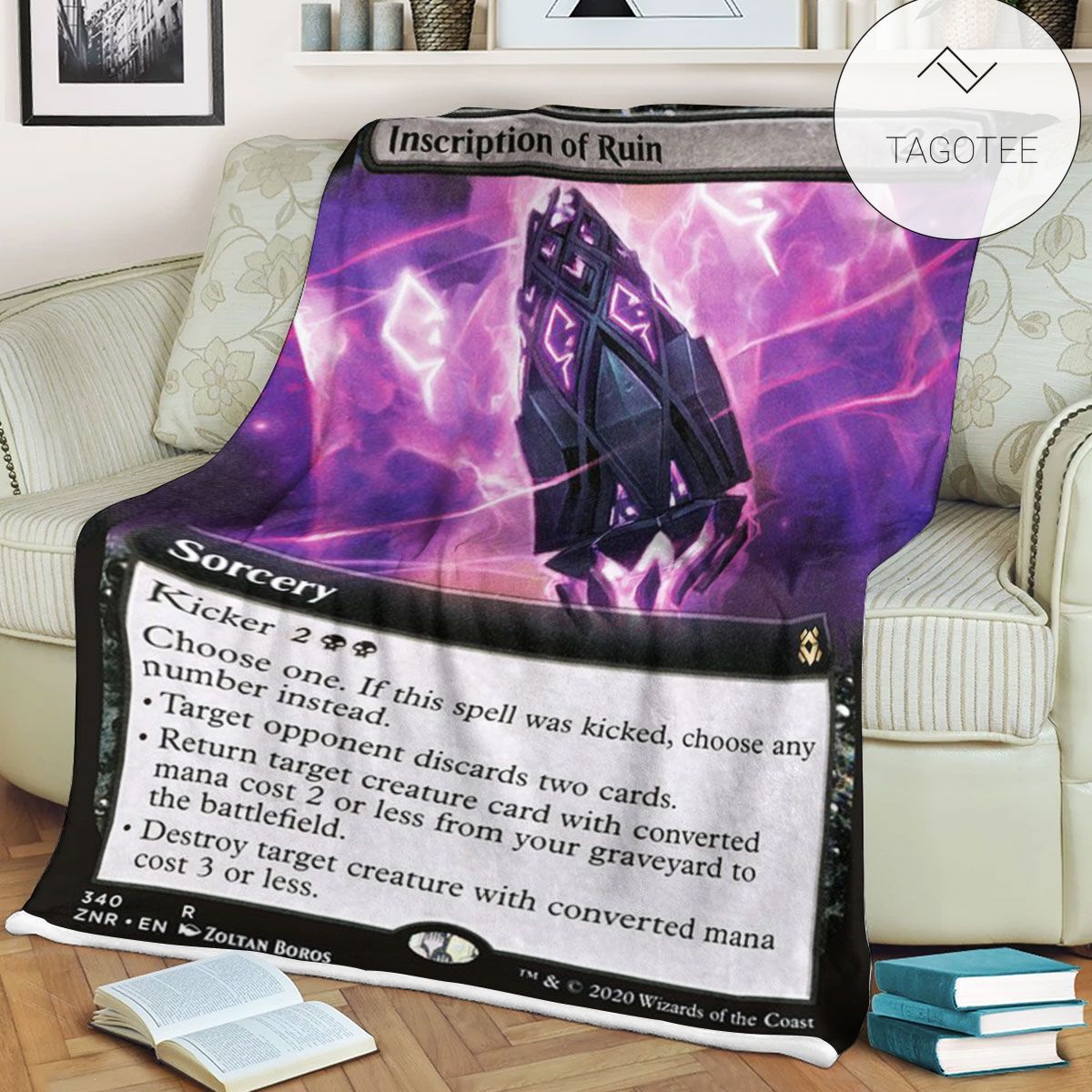 Znr 340 Inscription Of Ruin Mtg Game Magic The Gathering Fleece Blanket Znr 340 Inscription Of Ruin Mtg Game Magic The Gathering Fleece Blanket
