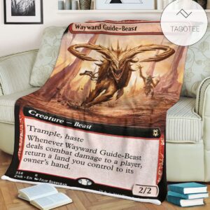Znr 356 Wayward Guide Beast Mtg Game Magic The Gathering Fleece Blanket
