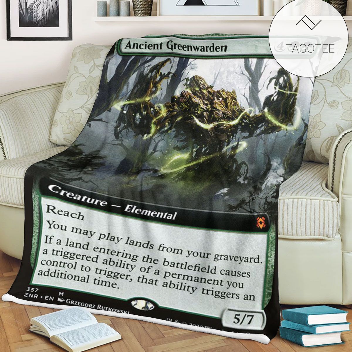 Znr 357 Ancient Greenwarden Mtg Game Magic The Gathering Fleece Blanket Znr 357 Ancient Greenwarden Mtg Game Magic The Gathering Fleece Blanket