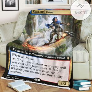 Znr 367 Kaza Roil Chaser Mtg Game Magic The Gathering Fleece Blanket