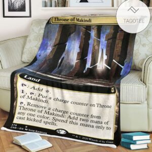 Znr 379 Throne Of Makindi Mtg Game Magic The Gathering Fleece Blanket