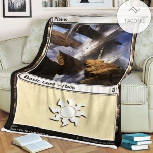 Znr 380 Plains Mtg Game Magic The Gathering Fleece Blanket