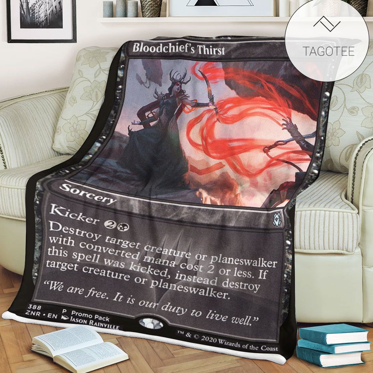 Znr 388 Bloodchief S Thirst Mtg Game Magic The Gathering Fleece Blanket Znr 388 Bloodchief S Thirst Mtg Game Magic The Gathering Fleece Blanket