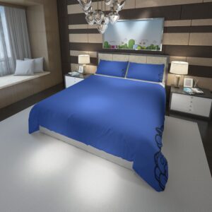 blue logo Mario Bros minimalism Paper Mario Duvet Cover and Pillowcase Set Bedding Set scaled 1