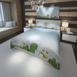 minimalism Super Mario Bross Duvet Cover and Pillowcase Set Bedding Set scaled 1